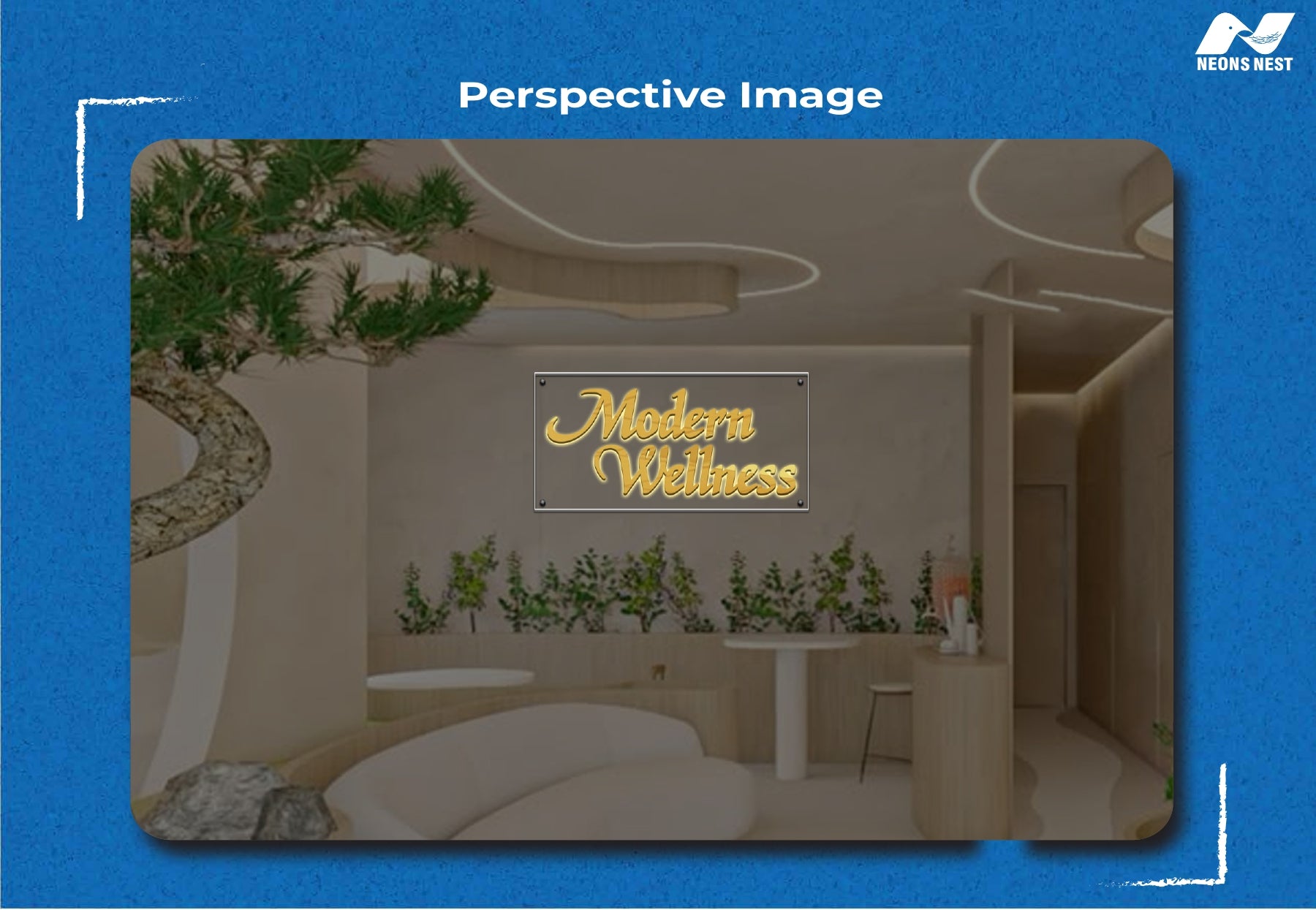 Metal Backlit With Acrylic Backboard-Indoor-Modern Wellness - Neonsnest.com