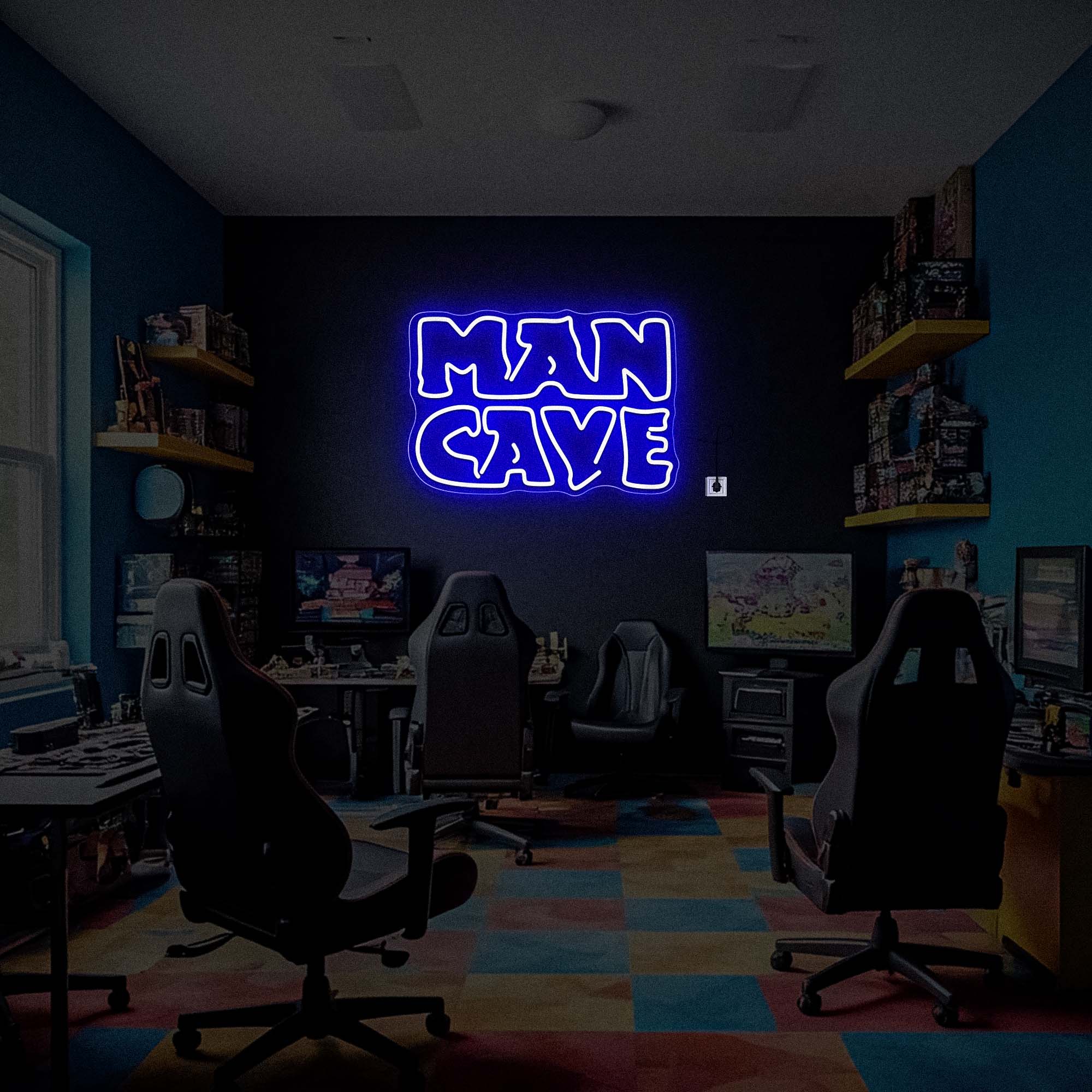Man Cave Led Sign Size Wall