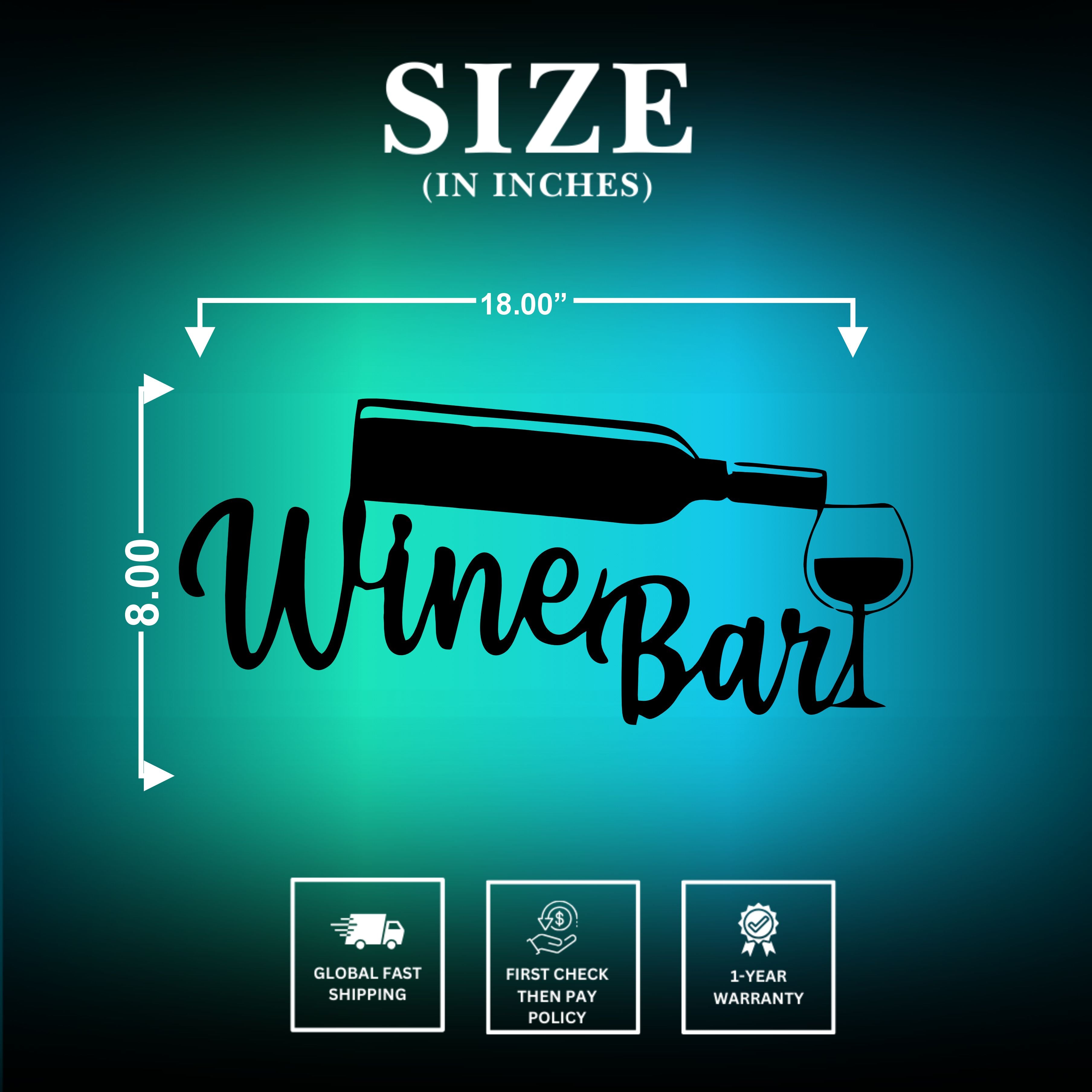 Metal Bar Signs Wall Size