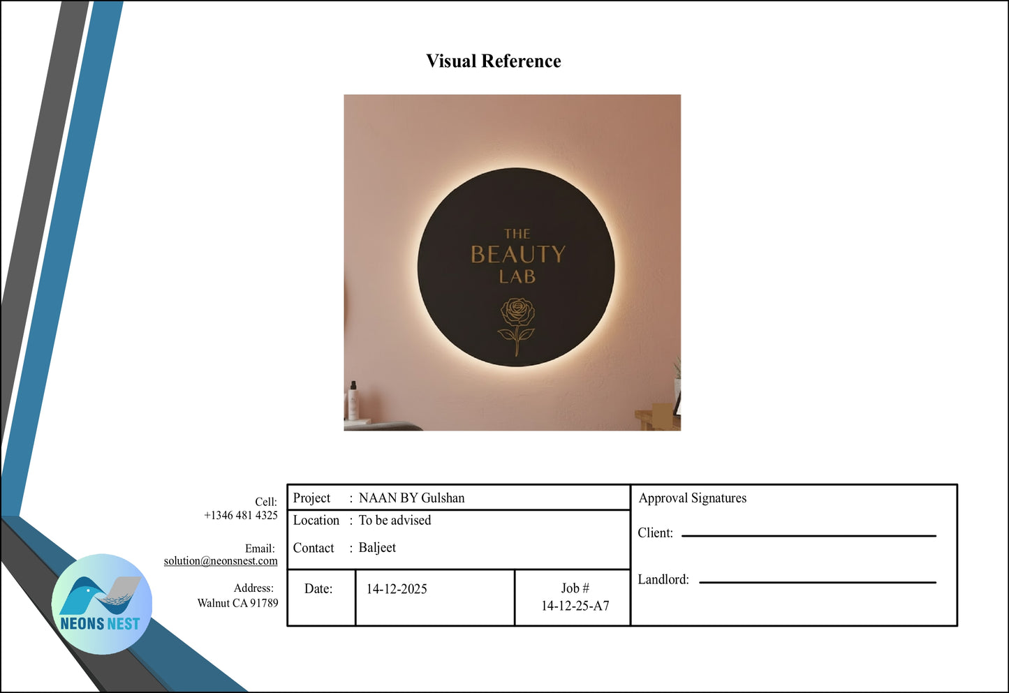 Round Acrylic Sign-Naan By Gulshan - Neonsnest.com