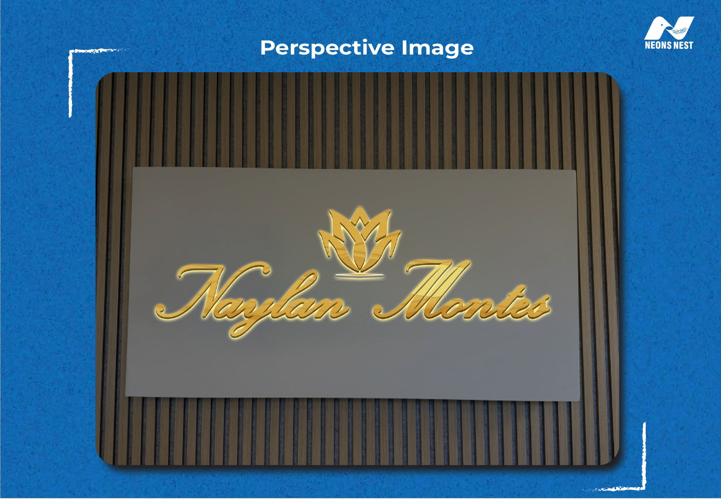 3D UV Metal Backlit Sign-Naylan Montes wellness Spa - Neonsnest.com