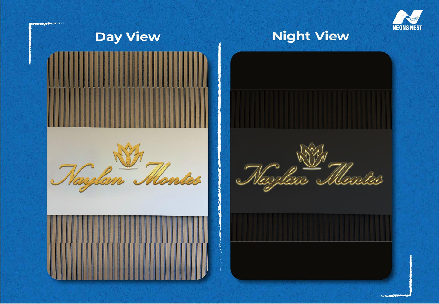 3D UV Metal Backlit Sign-Naylan Montes wellness Spa - Neonsnest.com