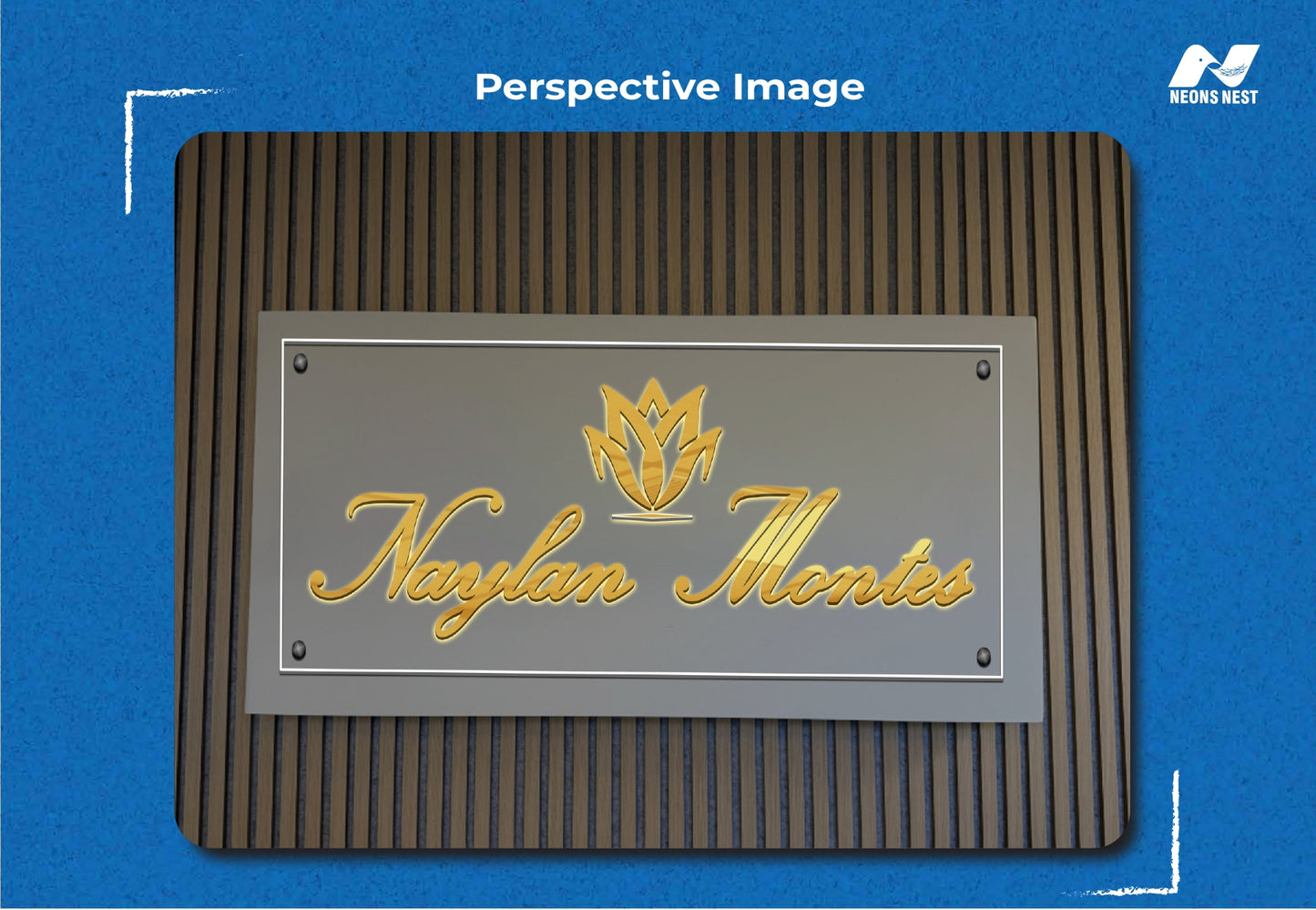 Metal UV Backlit With Acrylic Backboard-Naylan Montes Wellness Spa - Neonsnest.com