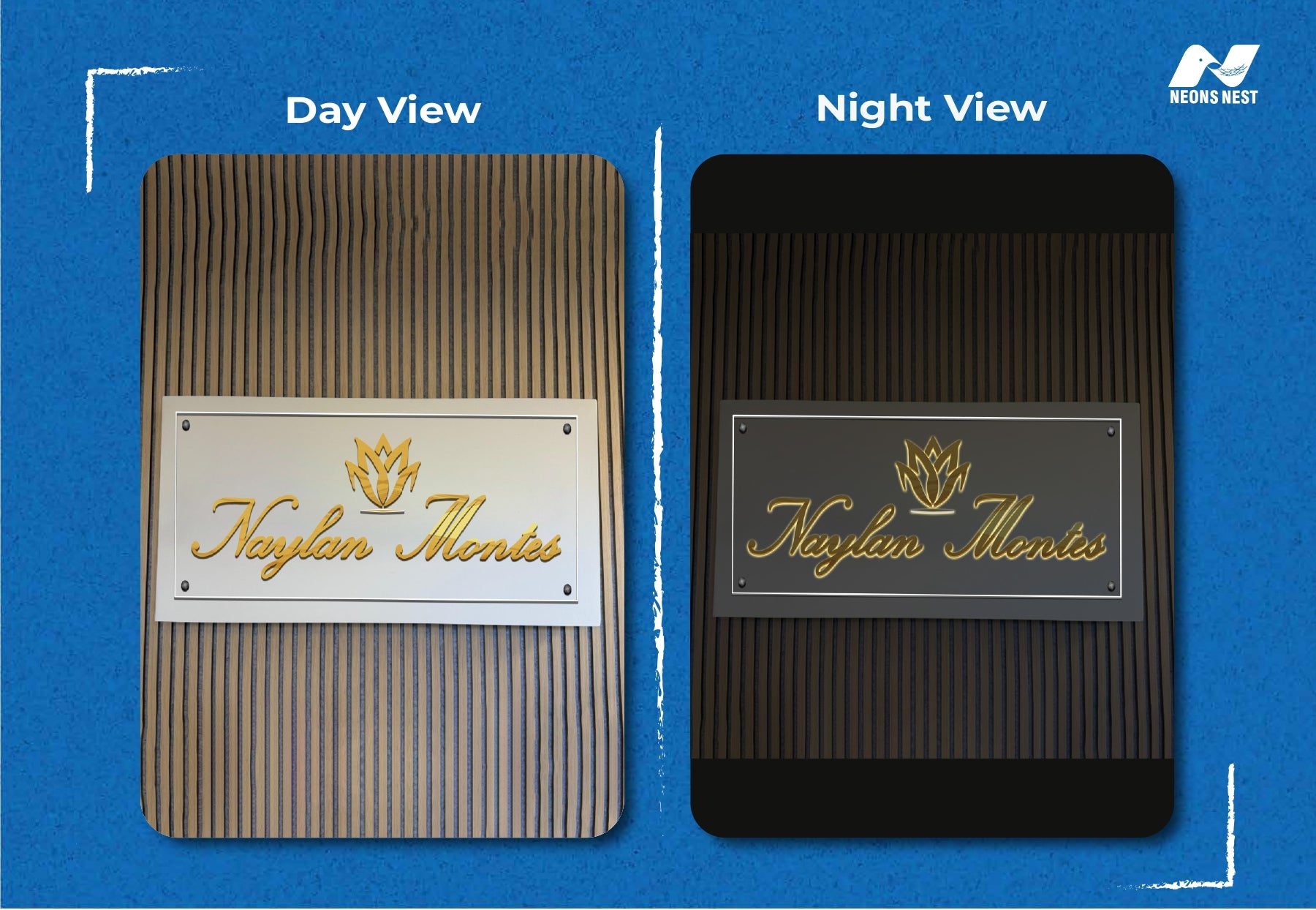 Metal UV Backlit With Acrylic Backboard-Naylan Montes Wellness Spa - Neonsnest.com