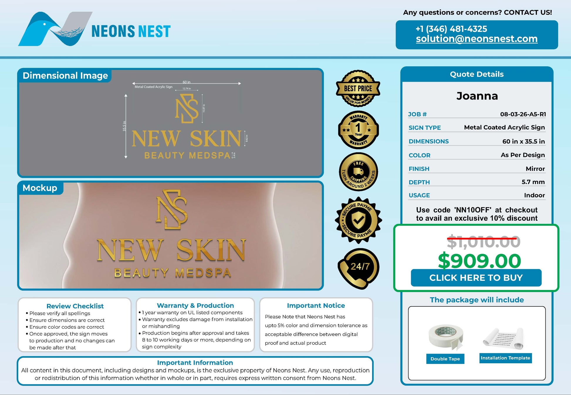 New Skin Metal Coated Sign - Neonsnest.com