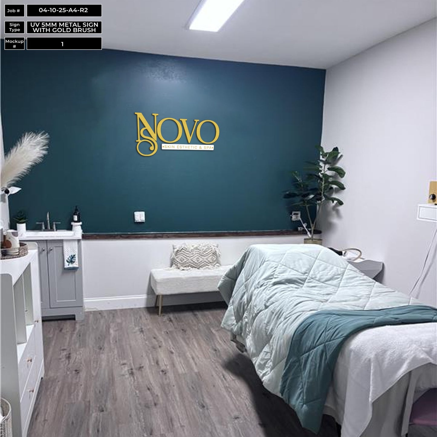 Novo Skin Aesthetic & Spa | 5 mm Metal Sign