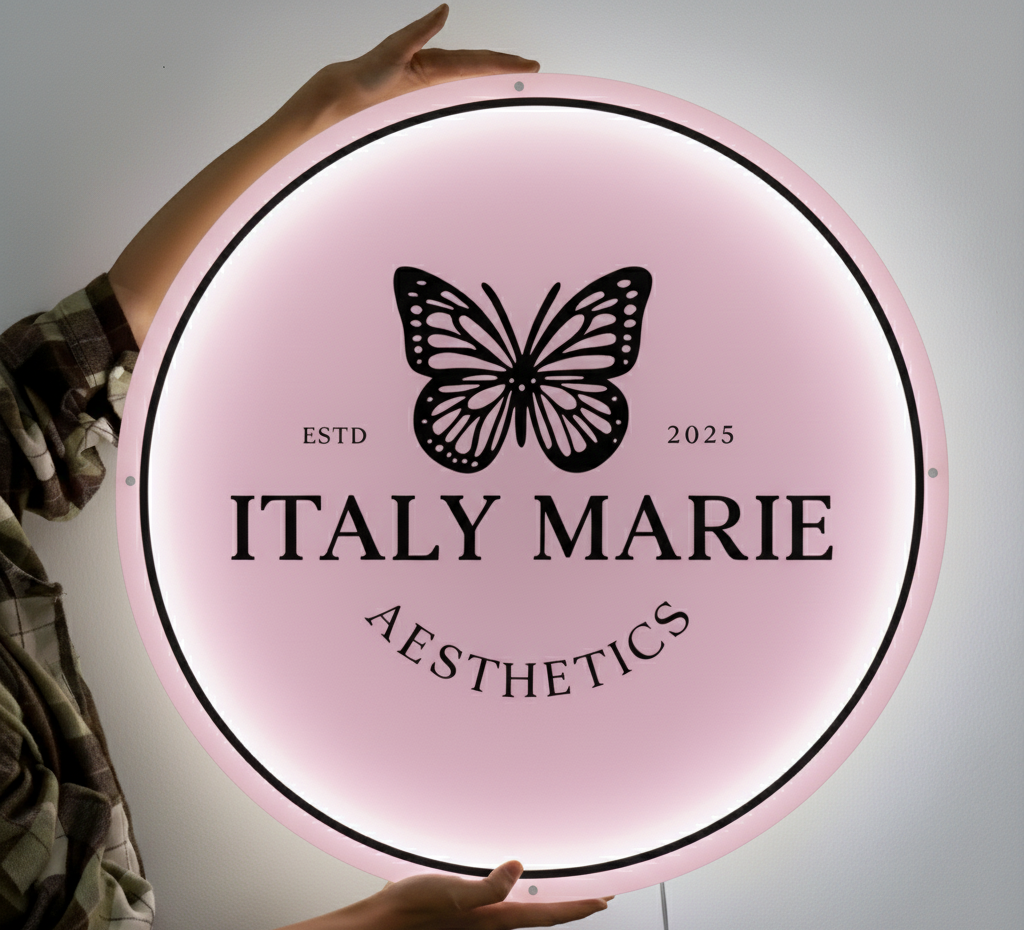 Italy Marie Round Acrylic Sign
