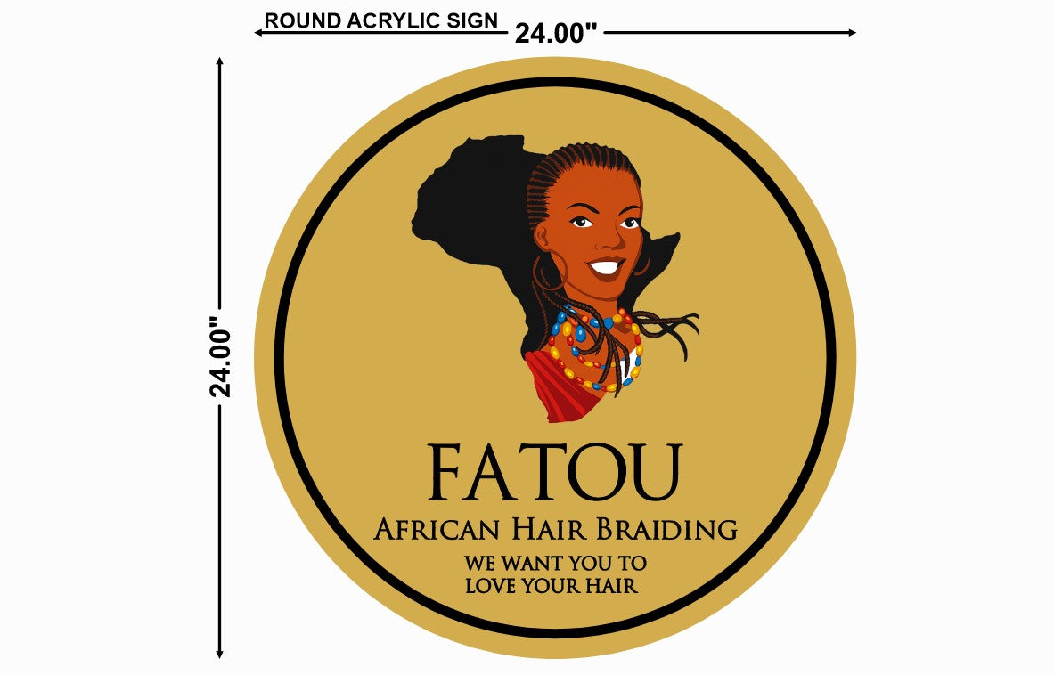 FATOU Round Acrylic Sign
