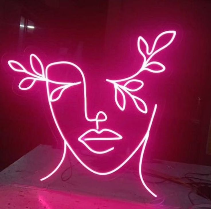 Aesthetic Face Neon Sign