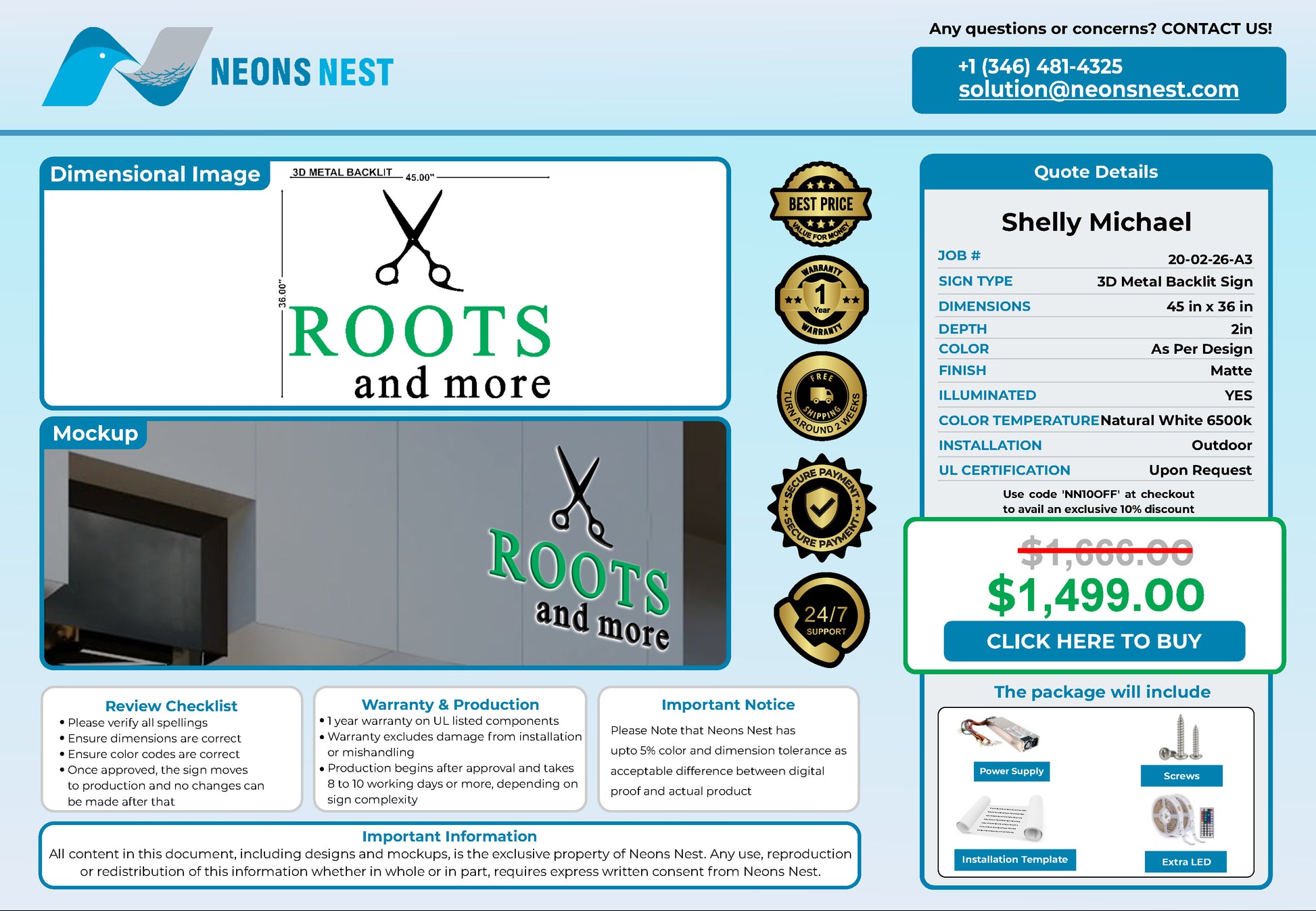 Roots and more 3D Metal Back-Lit - Neonsnest.com