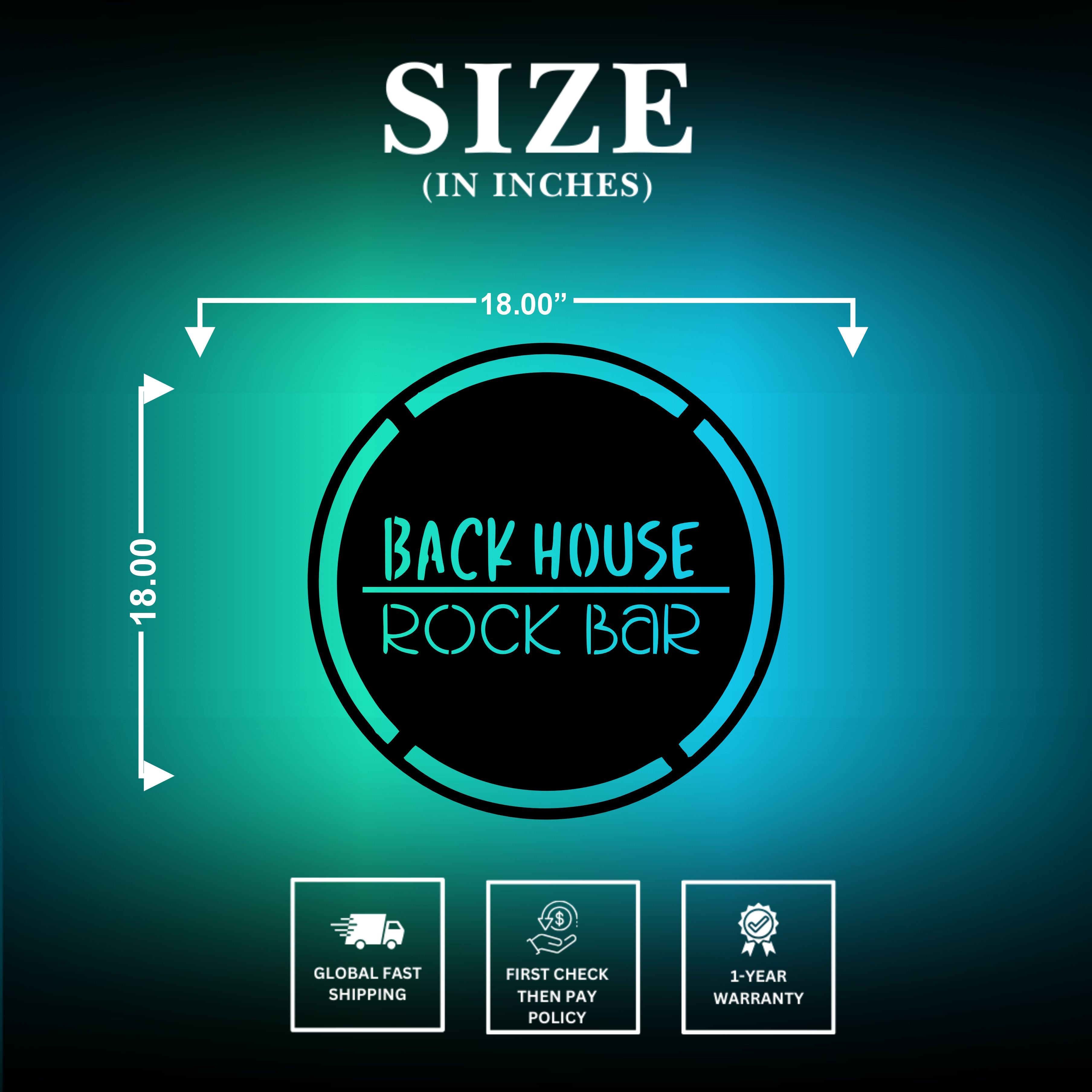 Rock Bar Metal Sign Size