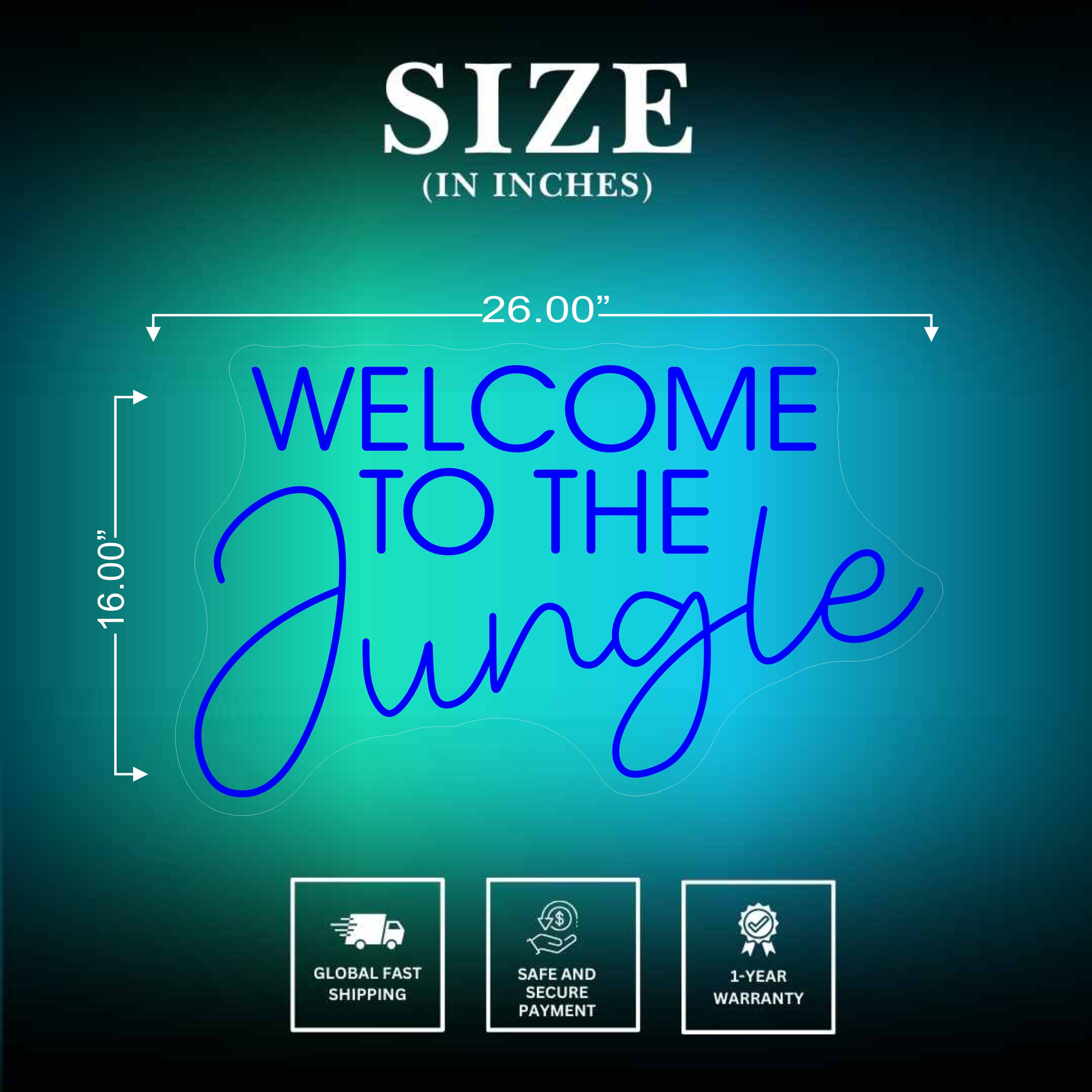 Welcome to the Jungle Neon Sign