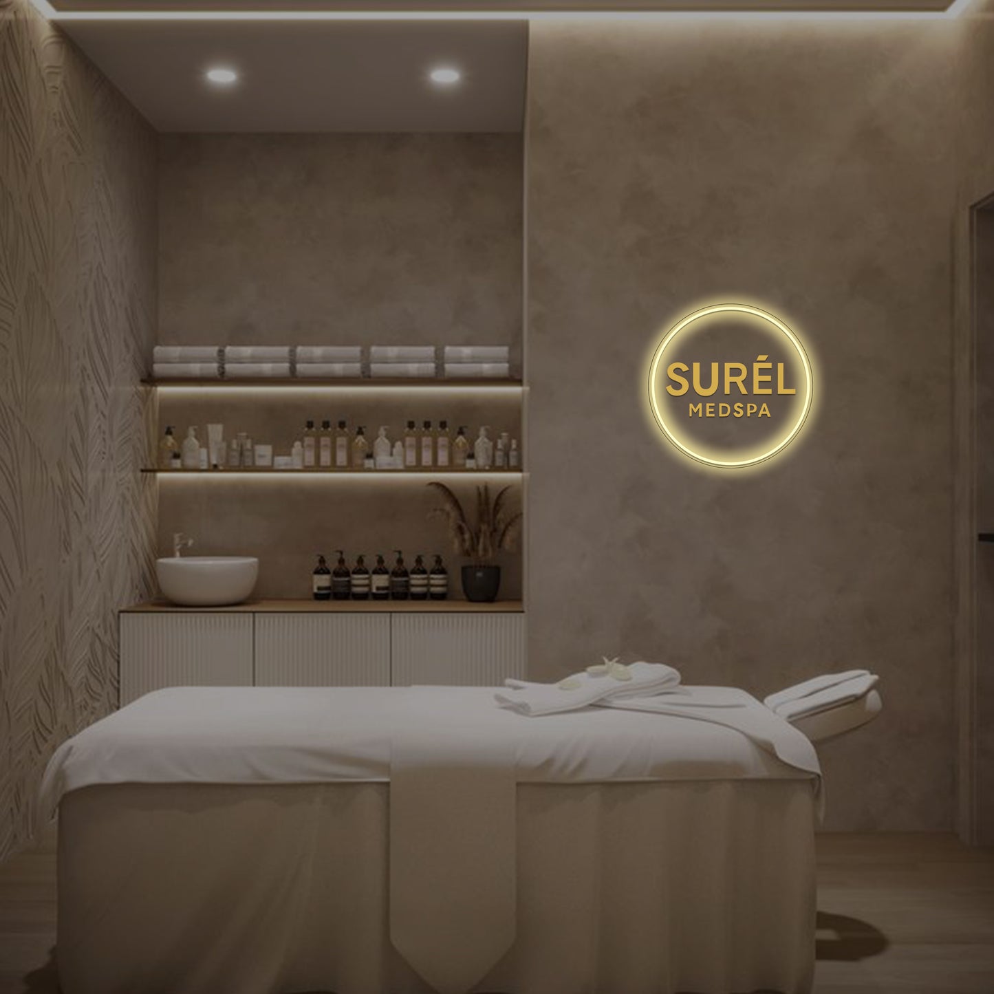 Round Acrylic Sign SUREL MEDSPA
