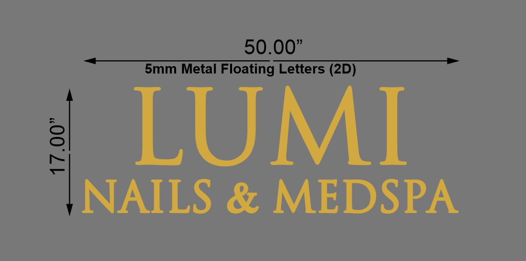 5mm Floating Letters for Leticia Adams - Neonsnest.com