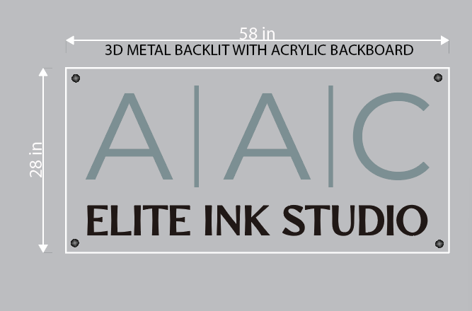 3D Metal Backlit Sign with Acrylic Backboard - Neonsnest.com