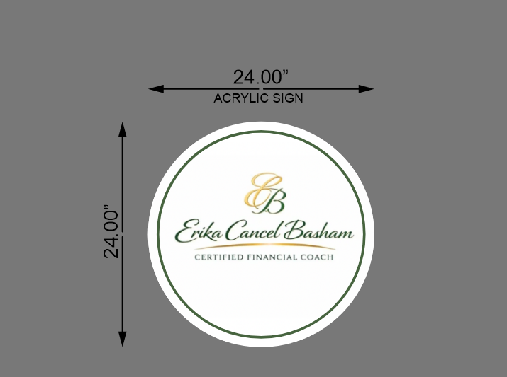 Round Acrylic Sign for Erika - Neonsnest.com