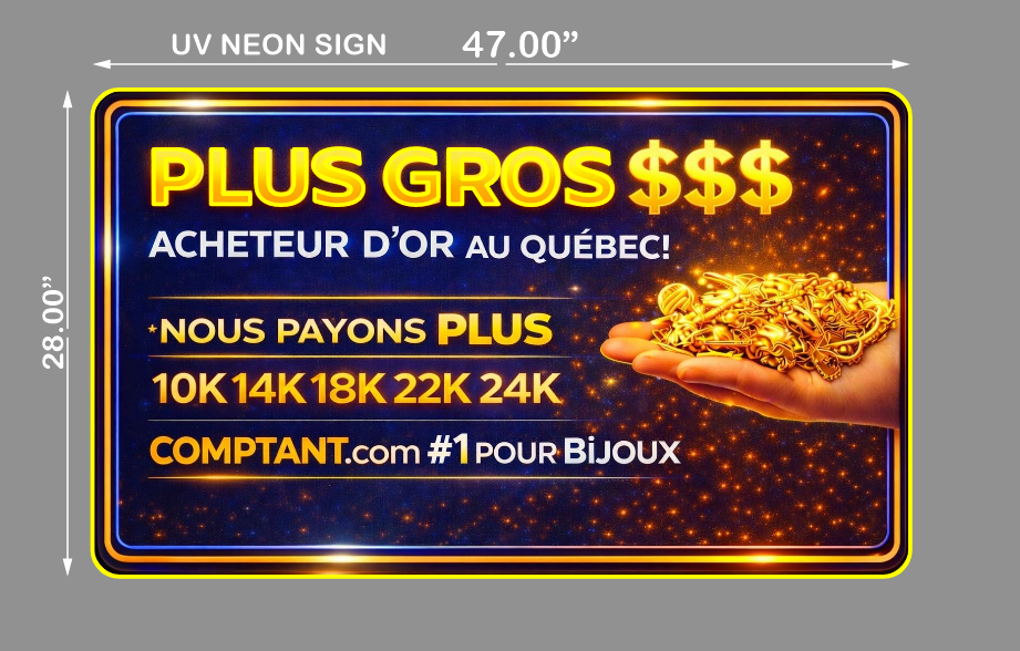 Plus Gros UV Neon Sign - Neonsnest.com