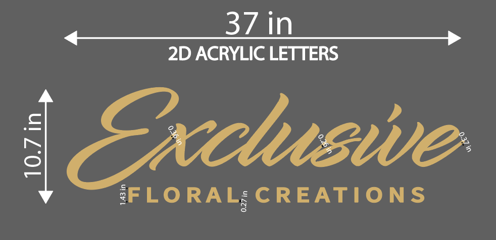 Exclusive Floral Creations 2D Acrylic Sign V9 - Neonsnest.com