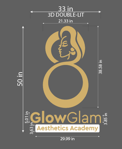 GlowGlam 3D Double lit Sign - Neonsnest.com