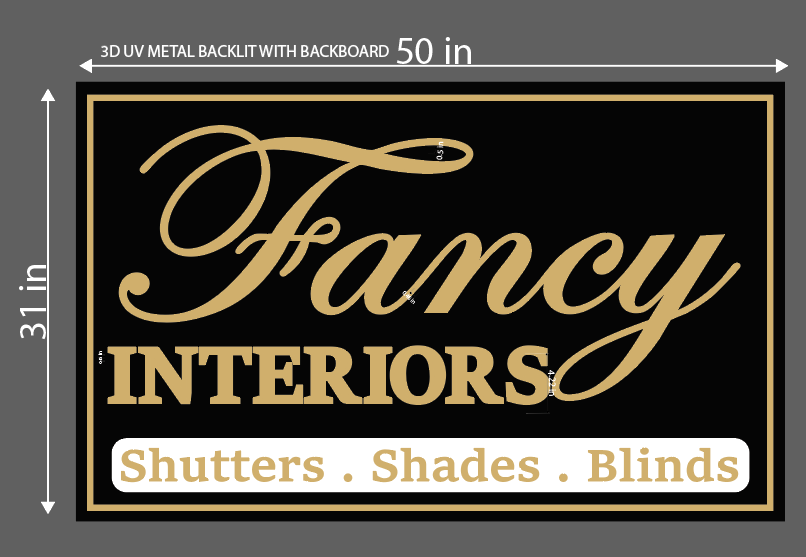 Fancy Interiors 3D Metal Backlit - Neonsnest.com