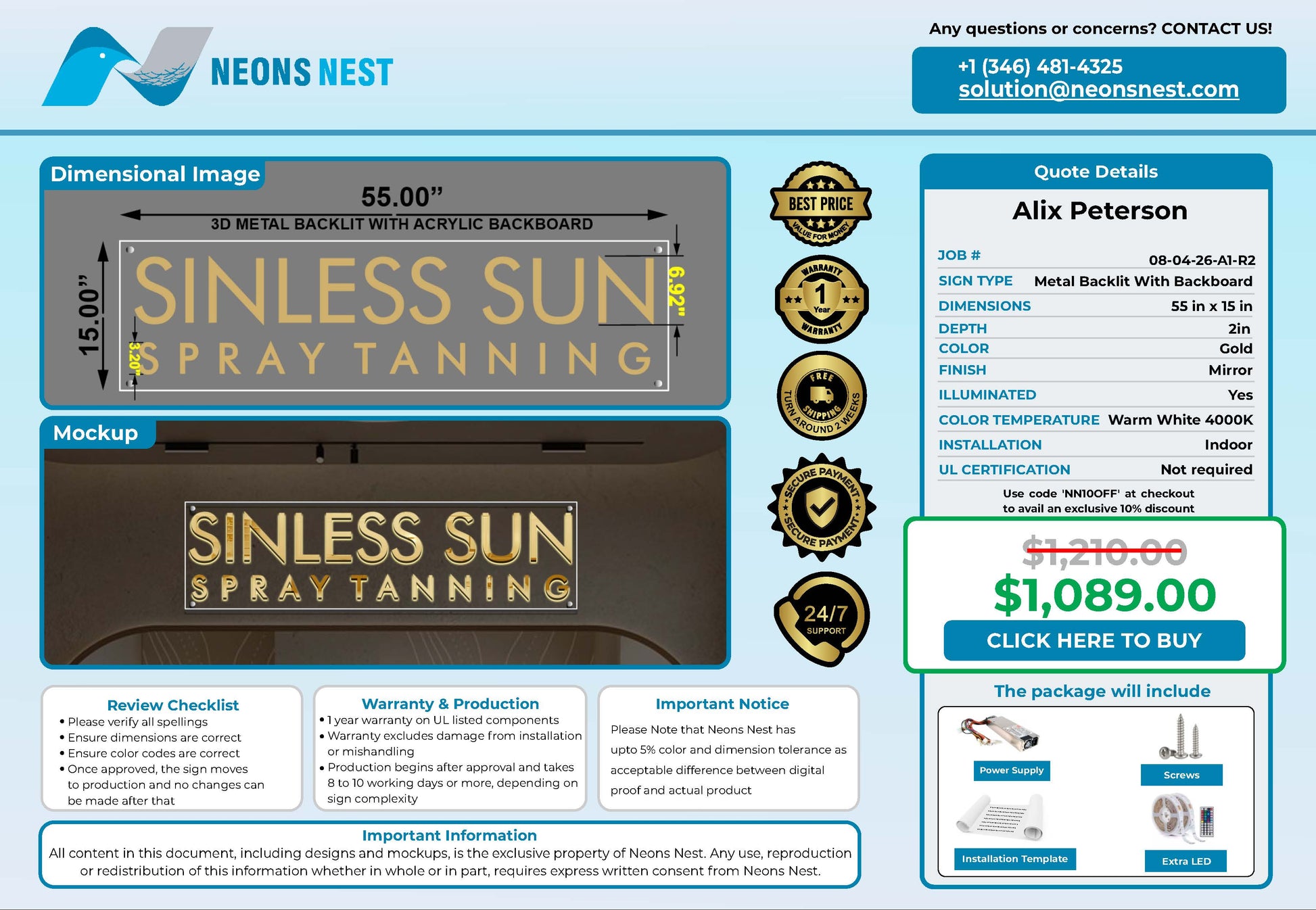 Sinless Sun 3D Metal Backlit - Neonsnest.com