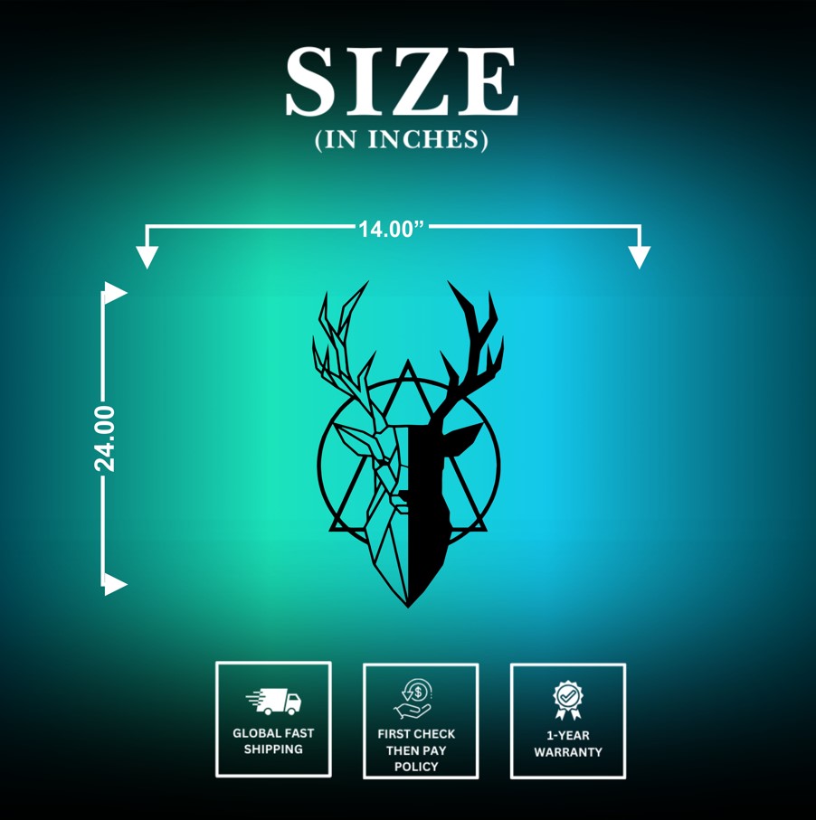 Stag Metal Wall Art Signs