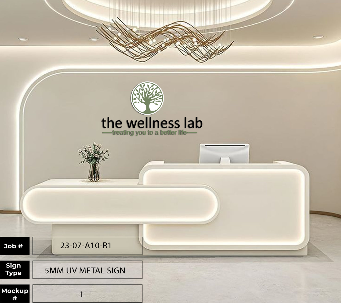 The Wellness Lab 5mm Metal Sign - Neonsnest.com