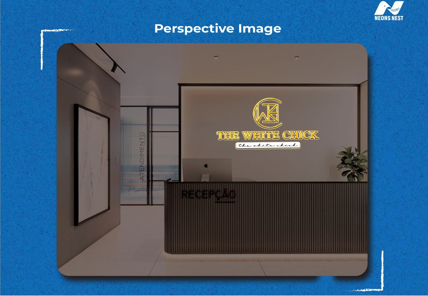 UV Metal Backlit Sign-Indoor-The White Chick - Neonsnest.com