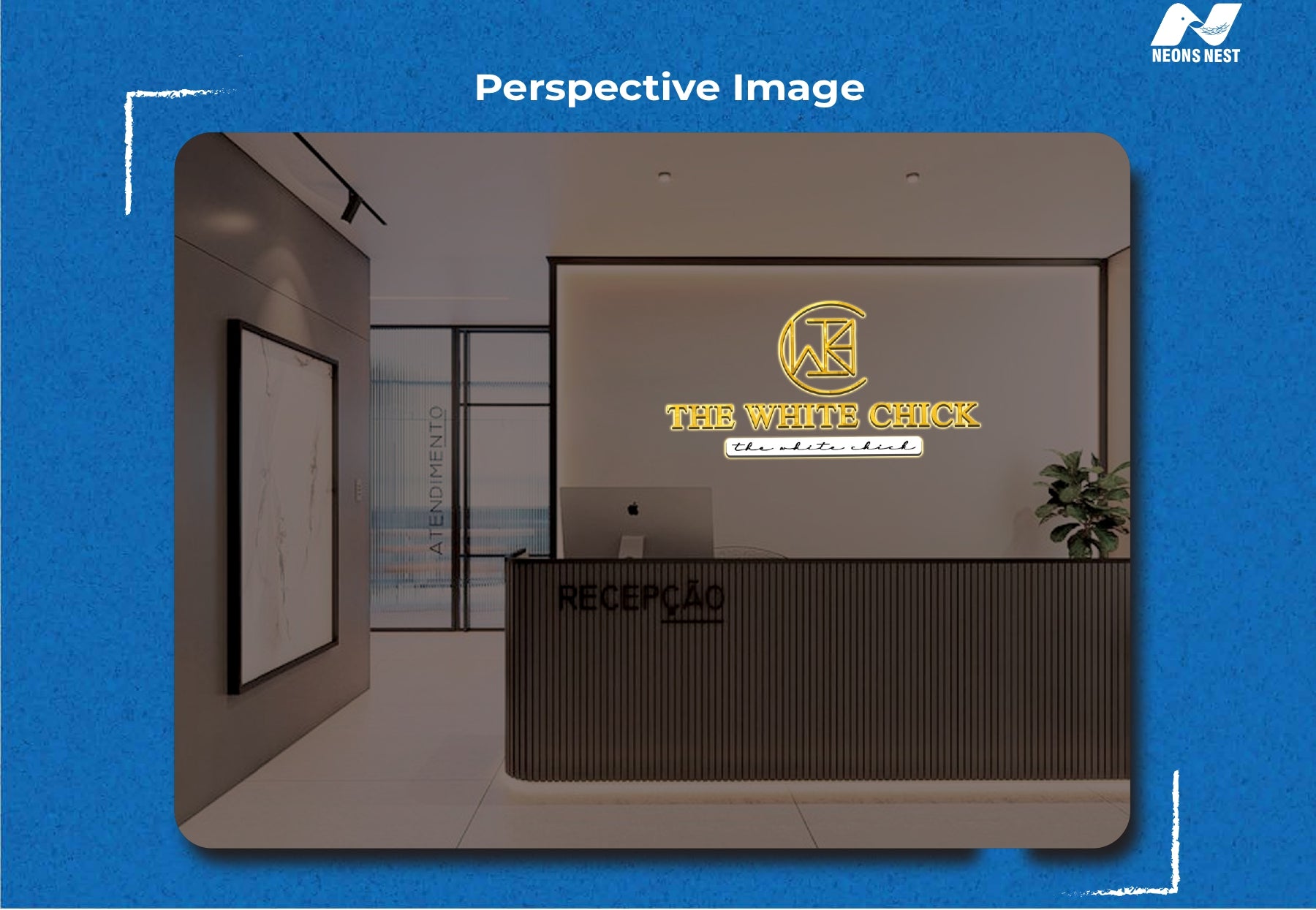 UV Metal Backlit Sign-Indoor-The White Chick - Neonsnest.com
