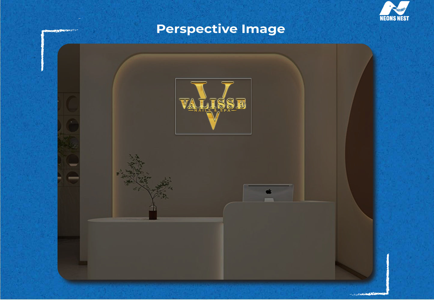 VALISSE Nails & Spa 3D Metal Backlit Sign - Neonsnest.com