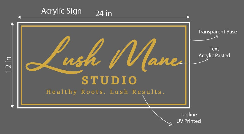 Lush mane Acrylic Sign - Neonsnest.com