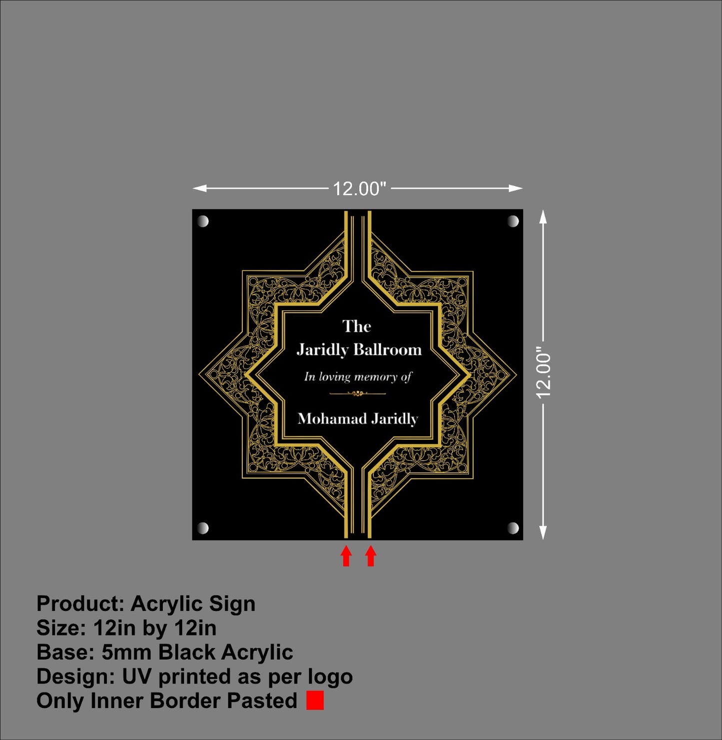 The Jaridly Ballroom Acrylic Signs - Neonsnest.com