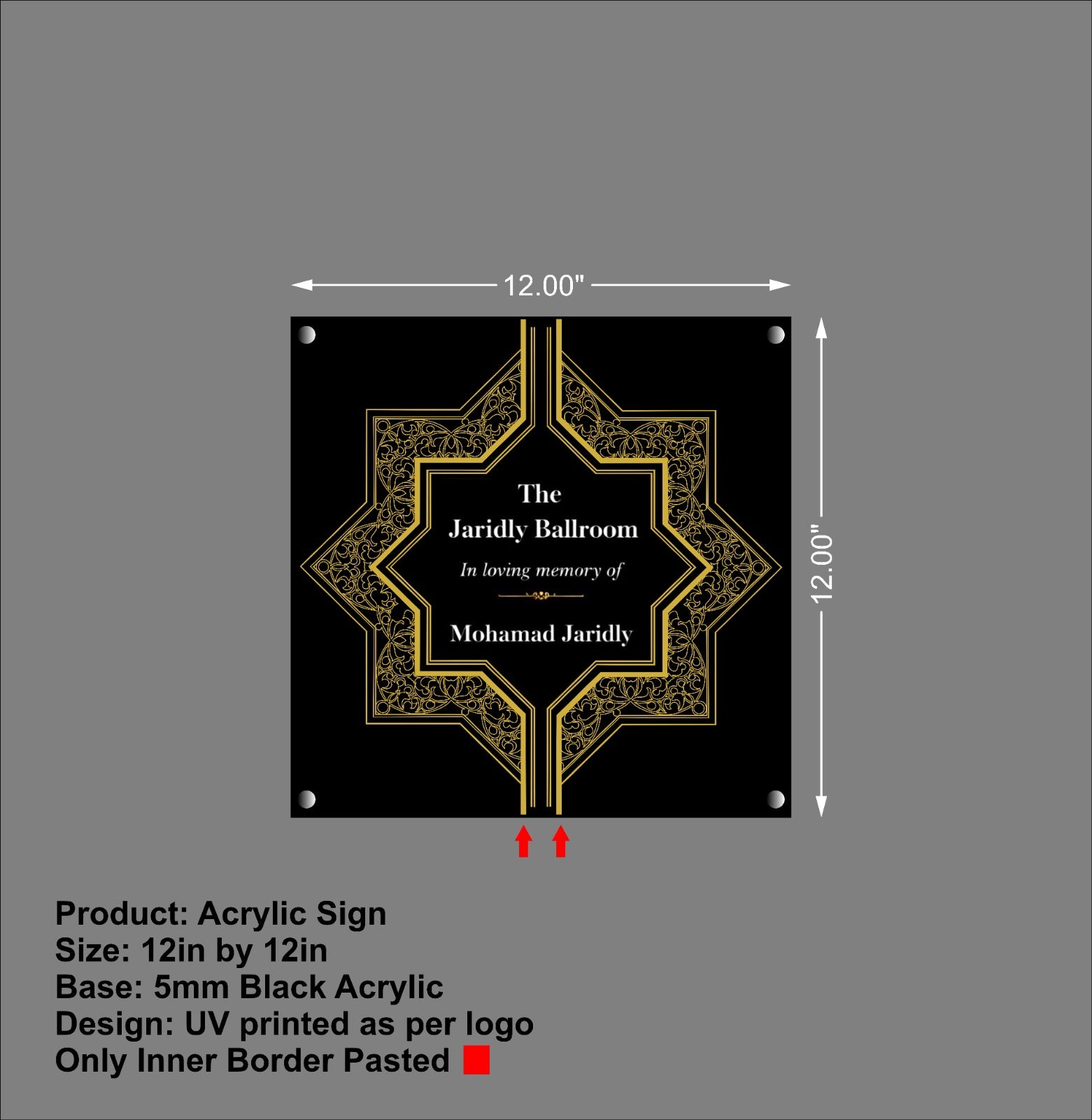The Jaridly Ballroom Acrylic Signs - Neonsnest.com