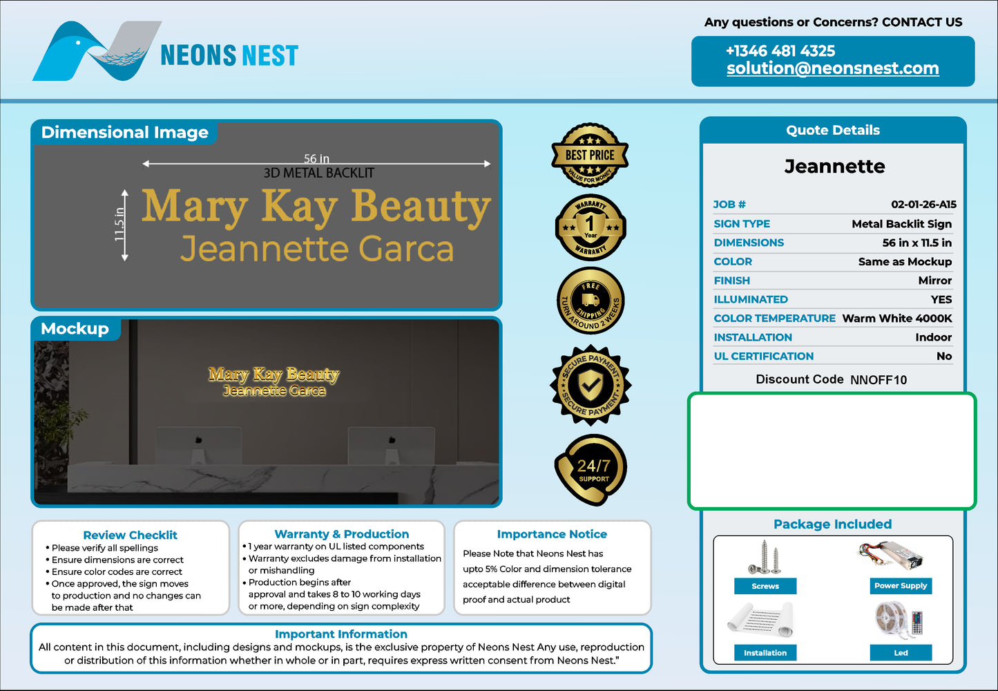 Mary Kay Beauty 3D Metal Backlit Sign - Neonsnest.com