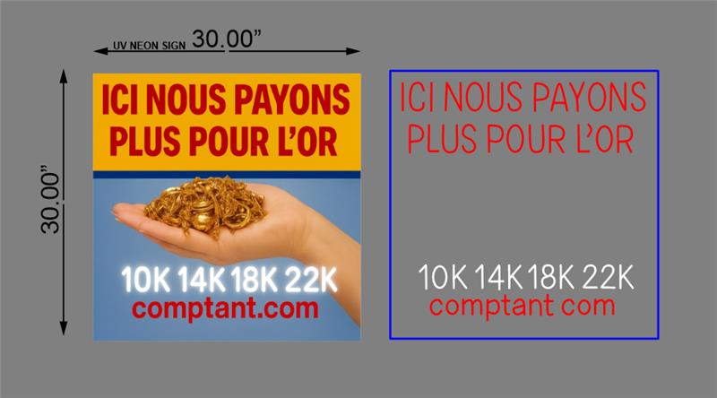 ICI NOUS PAYONS UV Neon Sign