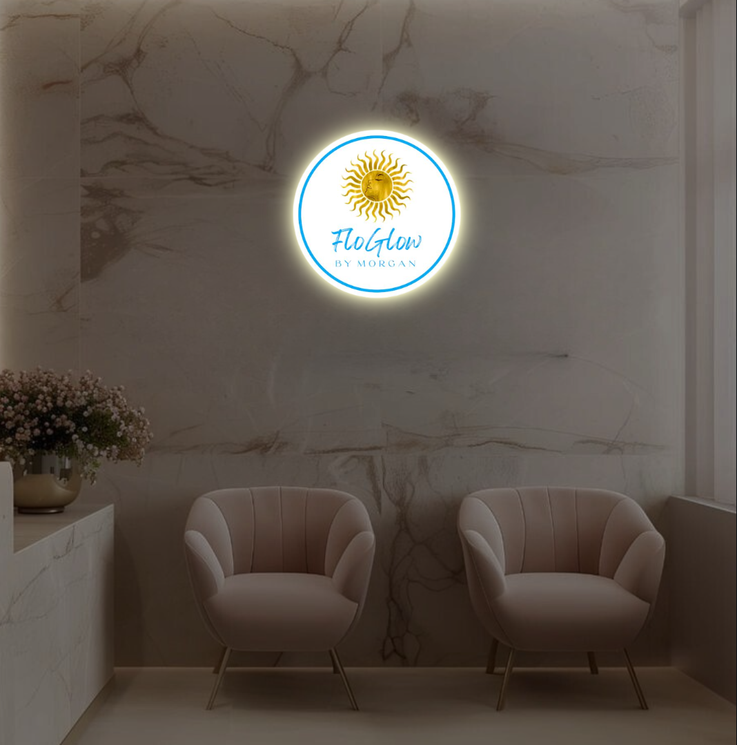 Round Acrylic Sign For Flo Glow