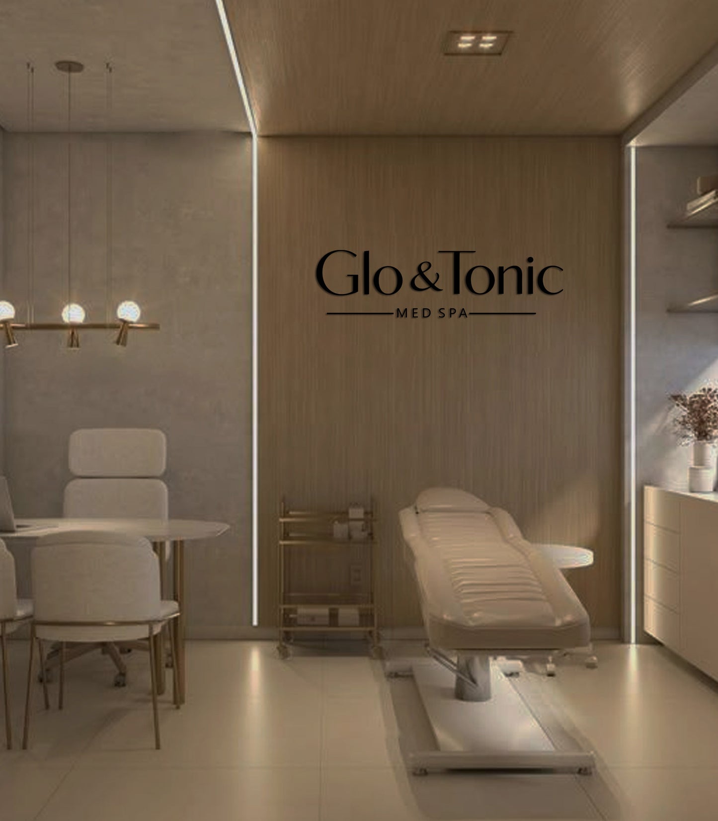 GLO & TONIC Med spa 2D Acrylic Sign