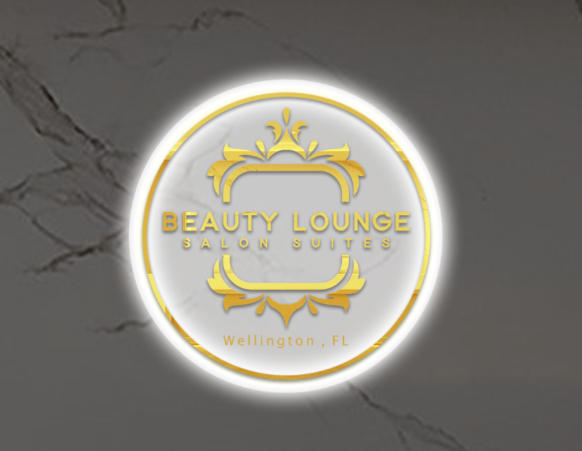 Beauty Lounge Salon Suits Round Acrylic Sign