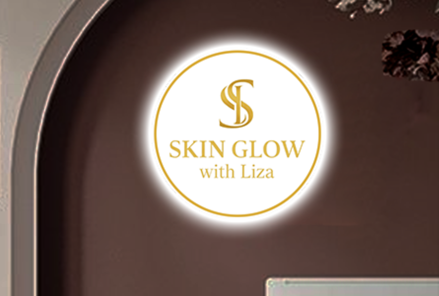 24" Round Acrylic Sign for Skin Glow