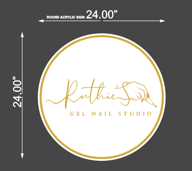 Round Acrylic Sign for Ruthie
