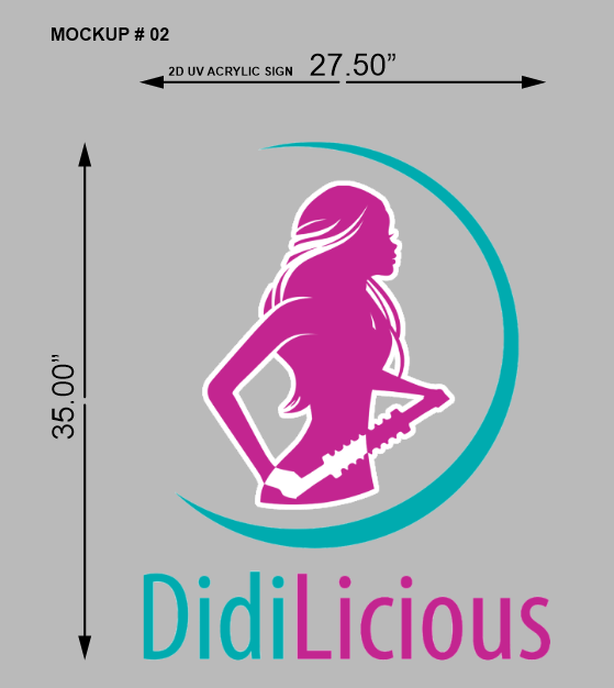 DidiLicious 2D Acrylic Sign - (35 Inches Height)
