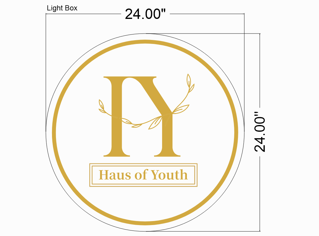 Lightbox Sign for Haus of Youth