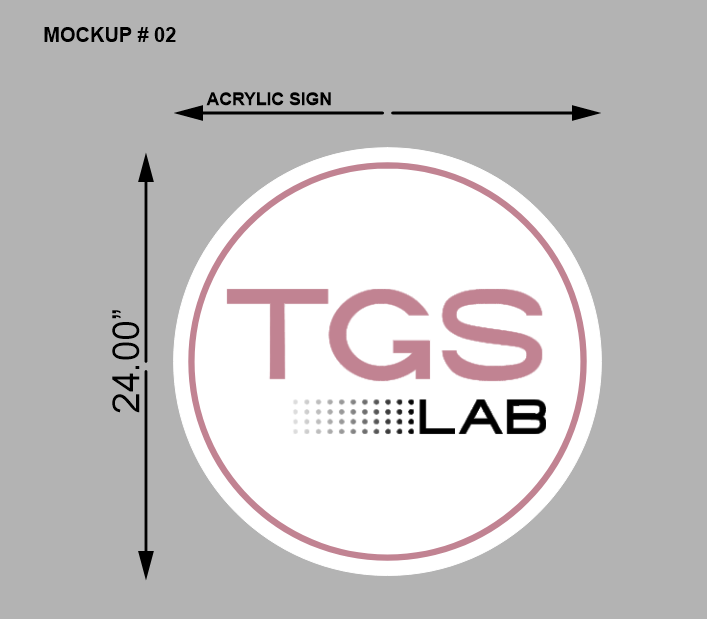 TGS Lab Round Acrylic Sign
