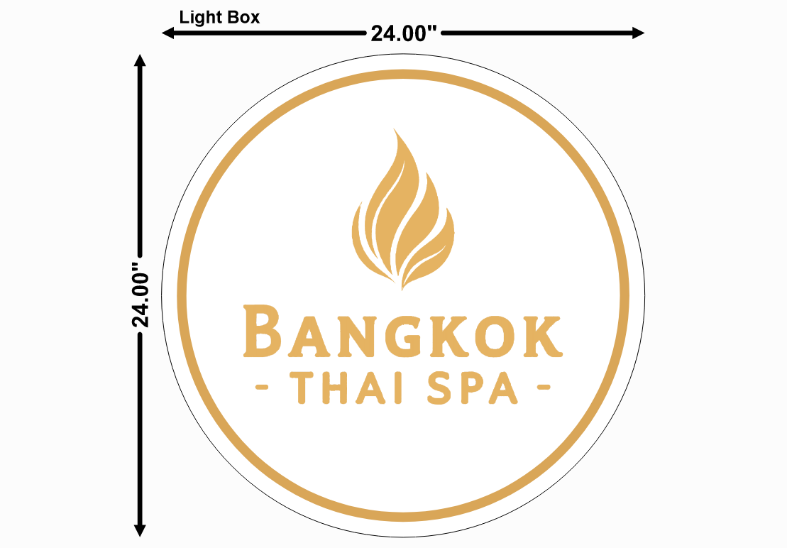 Lightbox Sign for Bangkok Thai Spa
