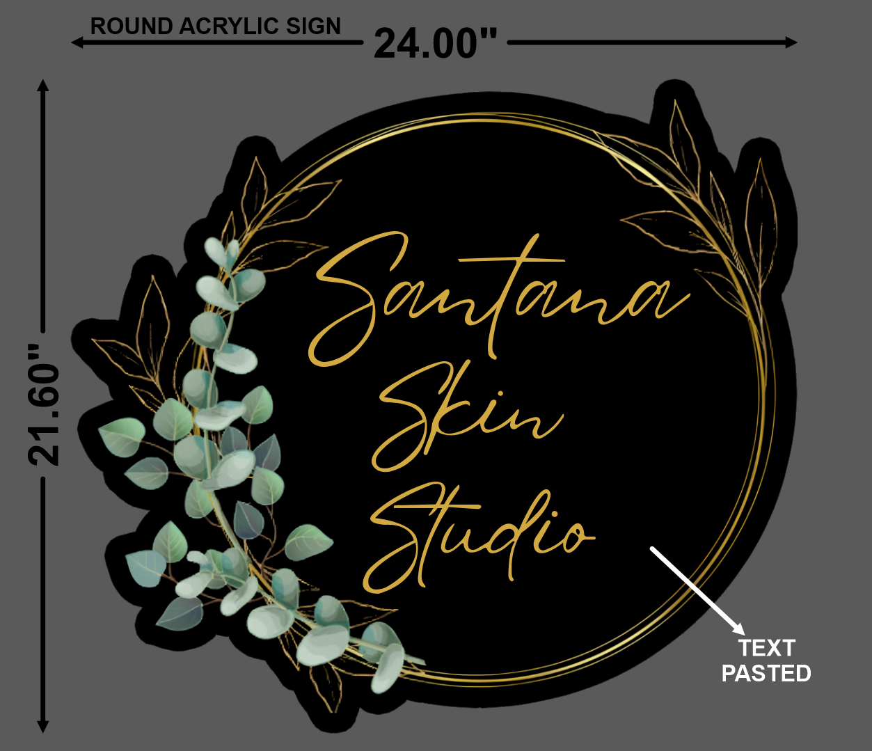 Santana Skin Studio Round Acrylic Sign