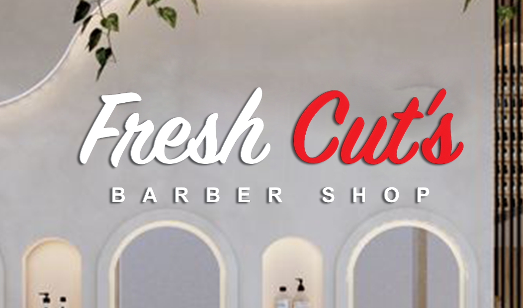 Fresh Cut's Barber Shop | 2D Metal Coated Acrylic Letter Sign