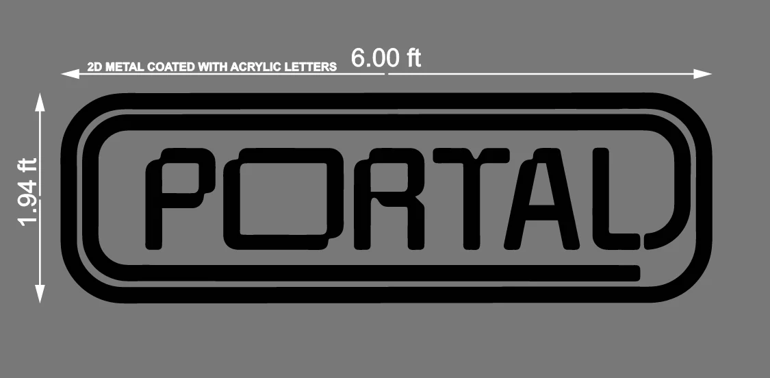 Portal Acrylic Letter Sign
