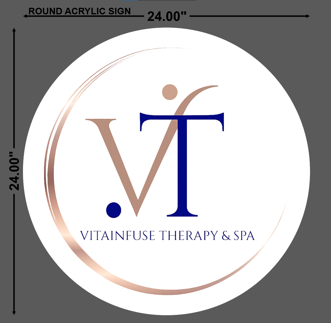 Vitainfuse Therapy & Spa Acrylic Sign