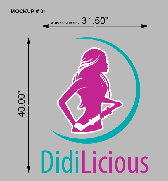 DidiLicious 2D Acrylic Sign - (40 Inches Height)
