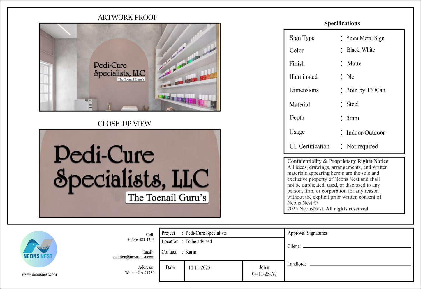 Pedi-Cure Specialists 5mm Metal Floating Letters (Copy)
